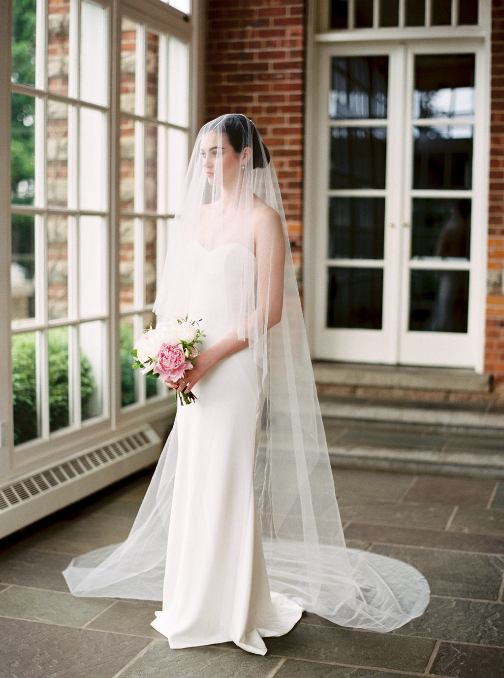 ARIA | Sheer Wedding Veil with Blusher – Noon on the Moon