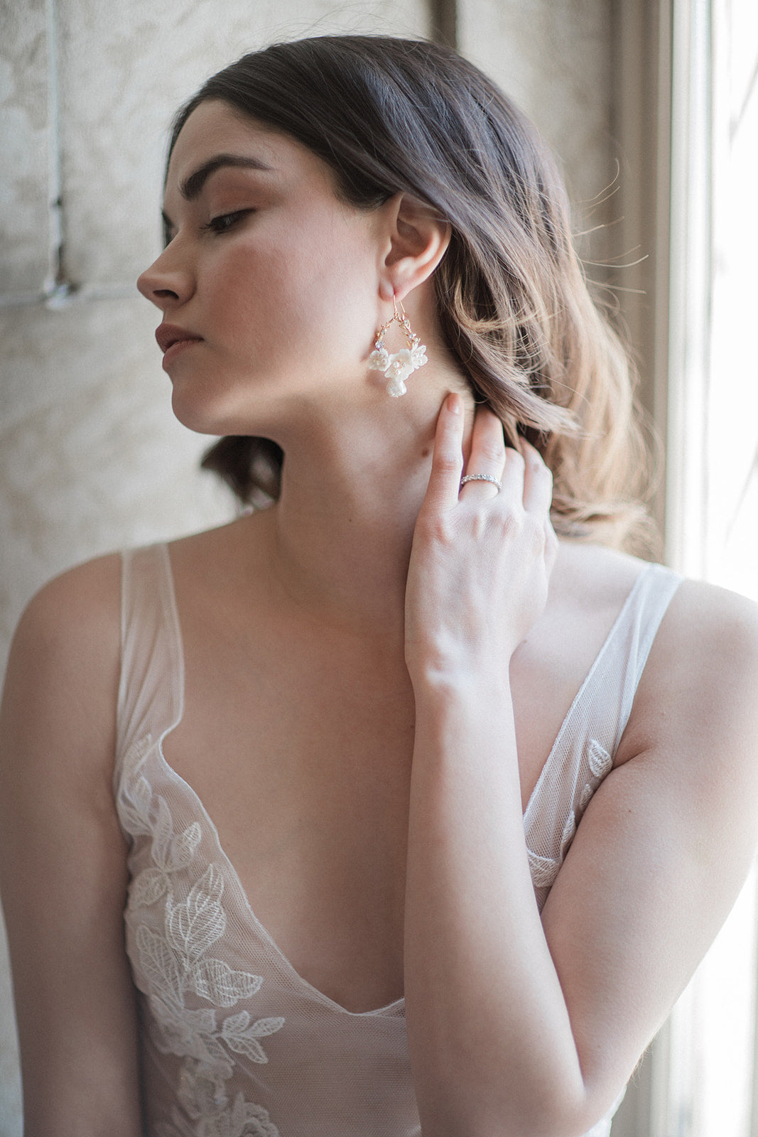 MONTE, pearl drop bridal earrings - TANIA MARAS