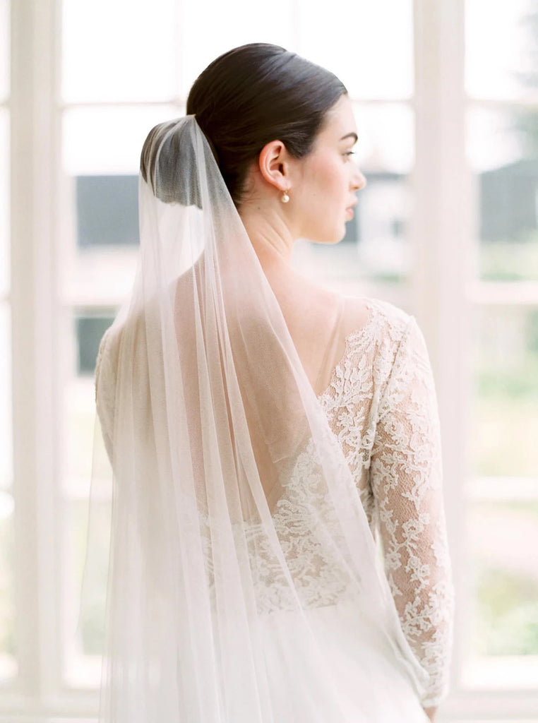 Theodora Crown & English Silk Tulle Veil - Chic Vintage Brides